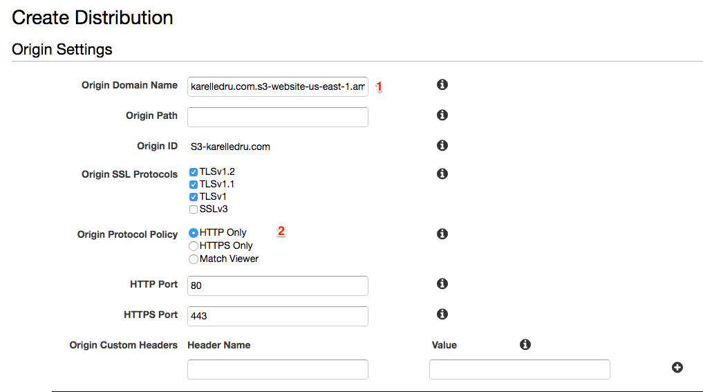 Create a CloudFront distribution